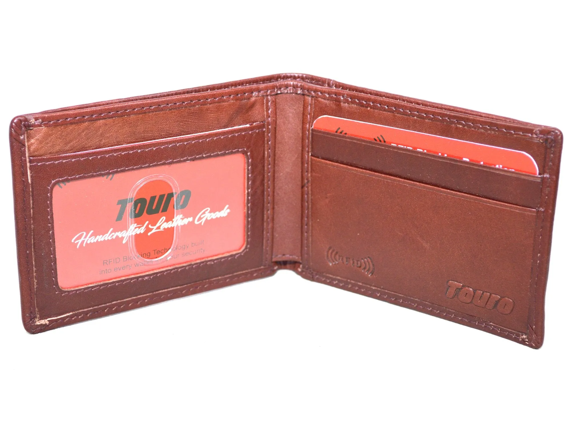 Touro Signature Leather Wallets Veg Tanned Slim ID Wallet