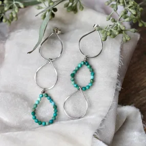 Turquoise Petal Drop earrings