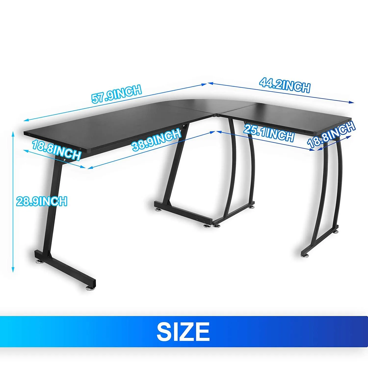 ZENY™ L-Shaped Computer Desk,Corner Desk,Gaming Desk,Reversible Home Office PC Workstation,Study Writing Table